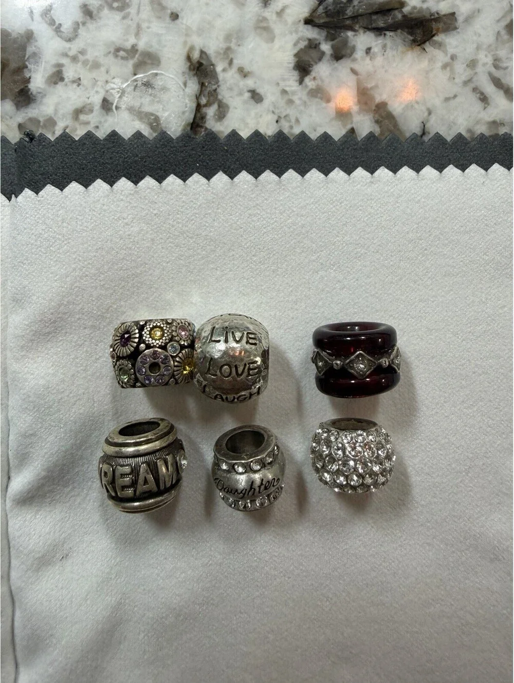 Lot Of 6 Unbranded Charms For Bracelet Sterling Silver - Picture 1 of 2